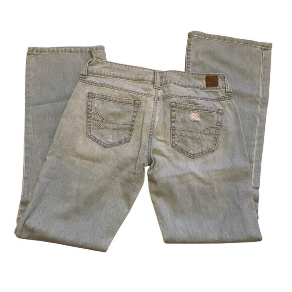 American Eagle Women’s Distressed Light Wash Jeans size 4 reg - Picture 2 of 10